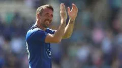 Ex-Leicester defender smashes six and blows kiss to bowler on cricket debut