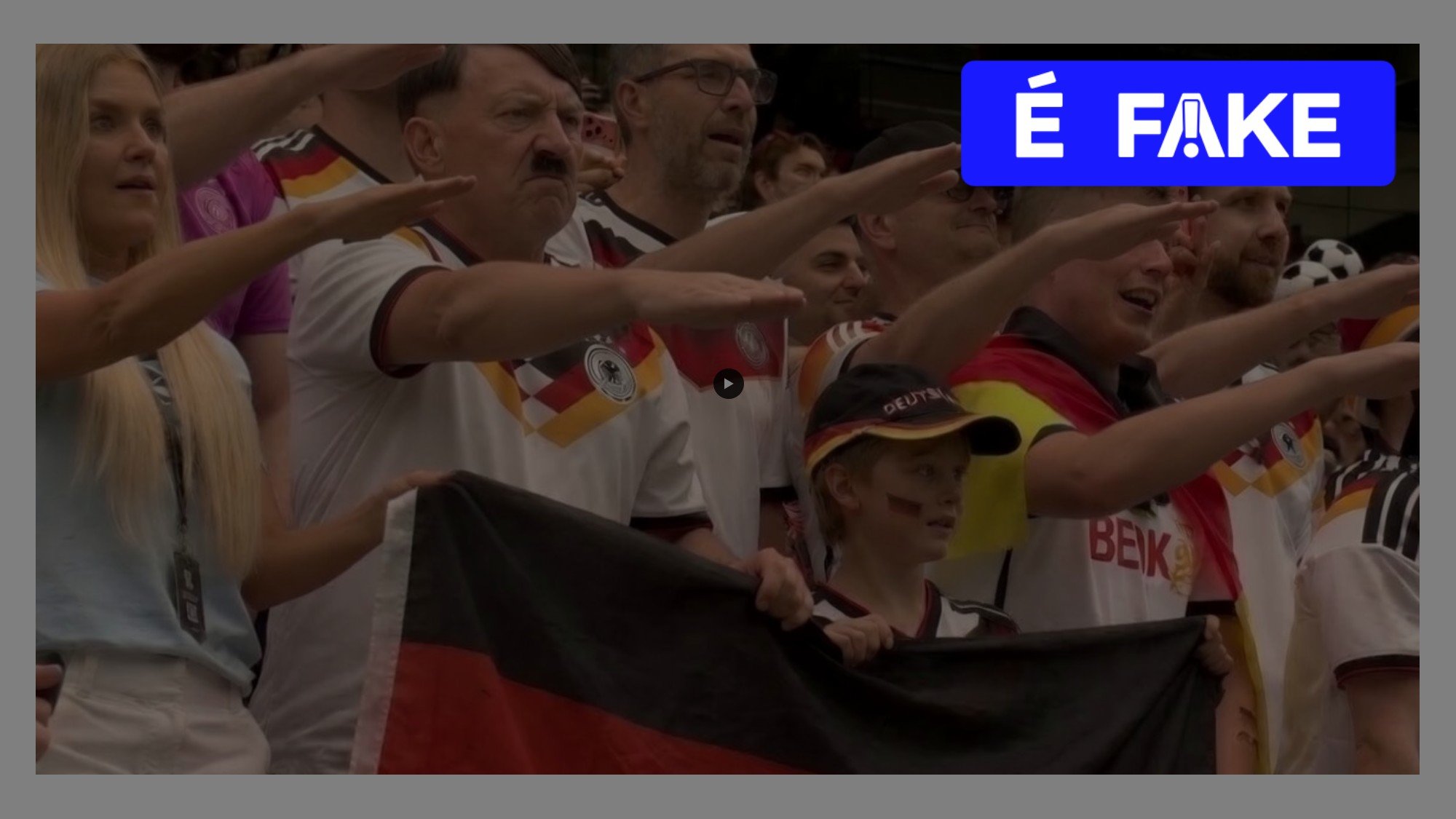 Vídeo de suposto sósia de Hitler em jogo da Copa do Mundo é manipulação de IA