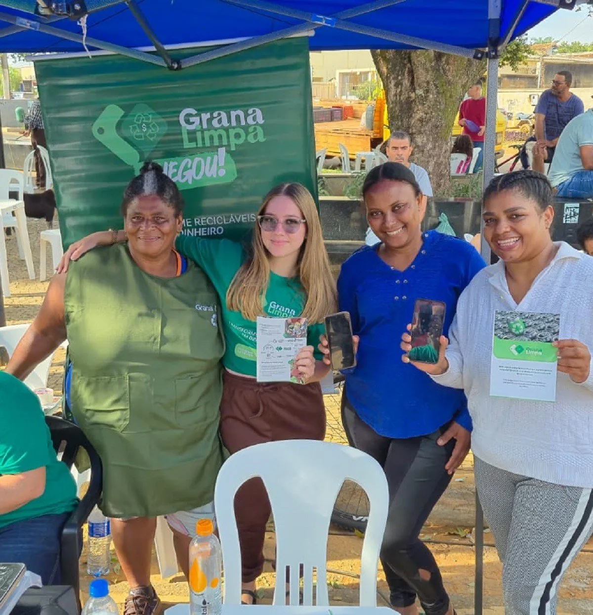 Iniciativa 'Grana Limpa' destina 735 quilos de recicláveis em Pompéu no primeiro mês