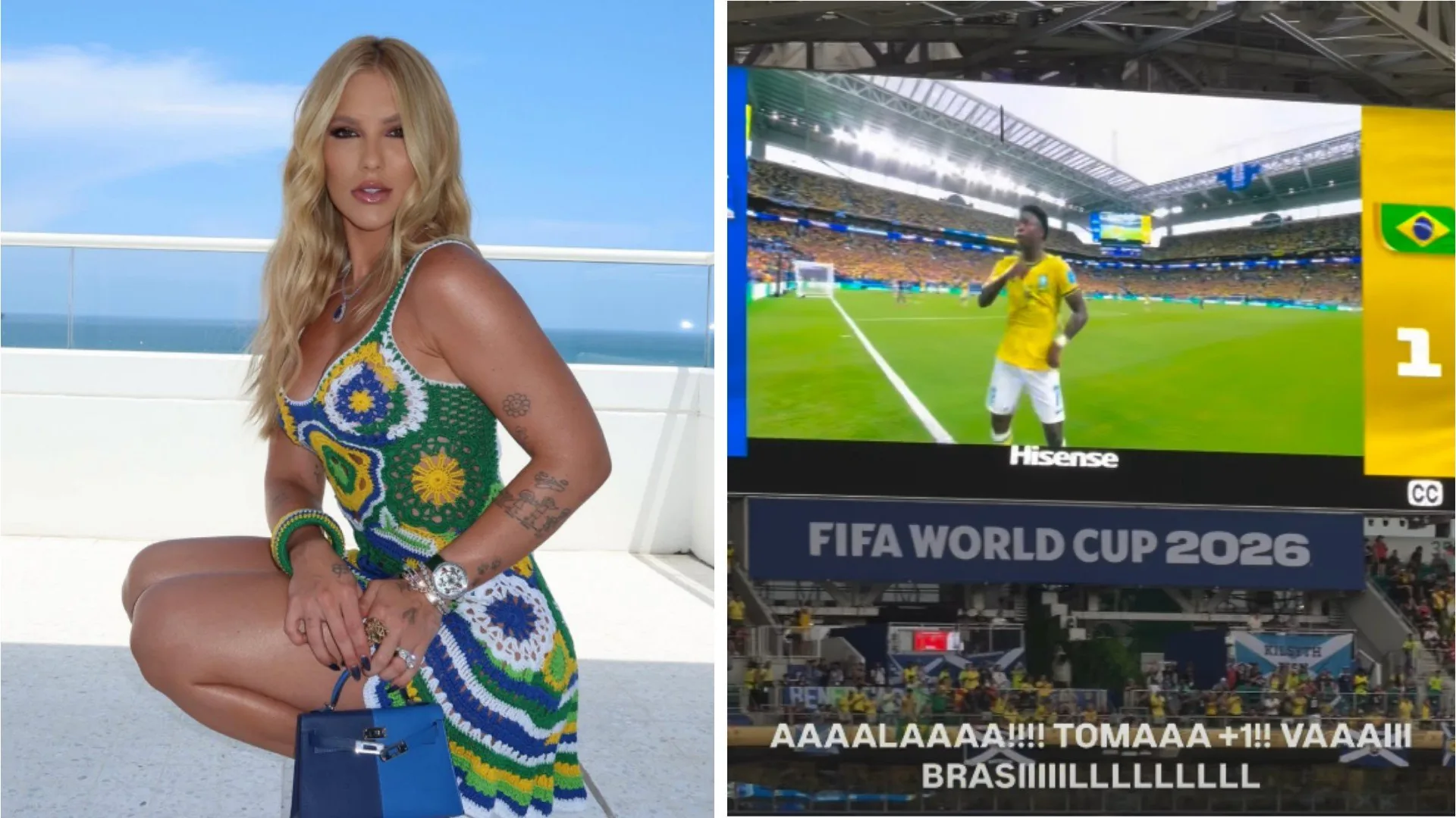 Virginia Fonseca vibra com gols de Vini Jr. e critica anulação pelo VAR