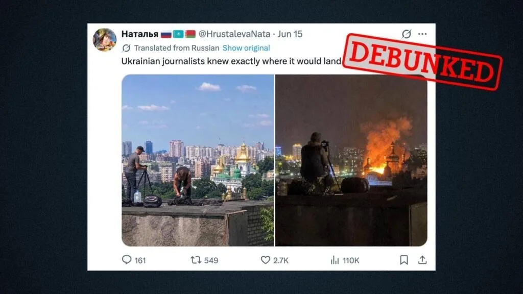 Contas pró-Rússia disseminam informações falsas sobre incêndio na catedral de Kyiv