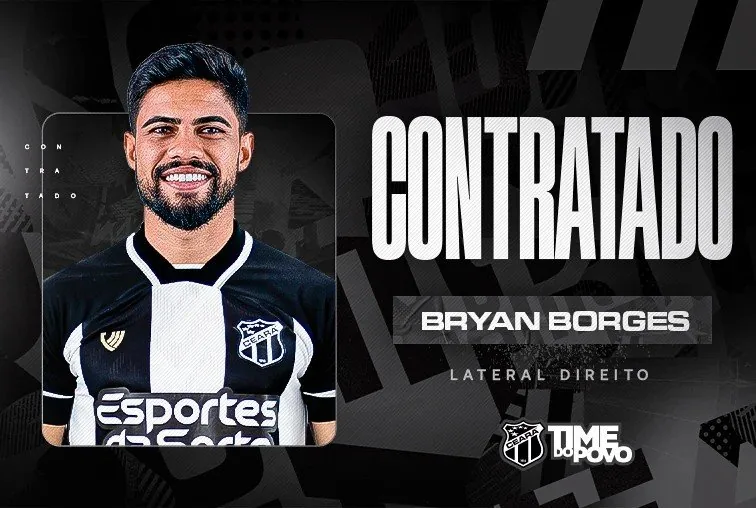 Ceará contrata Bryan Borges, que pode estrear no próximo jogo