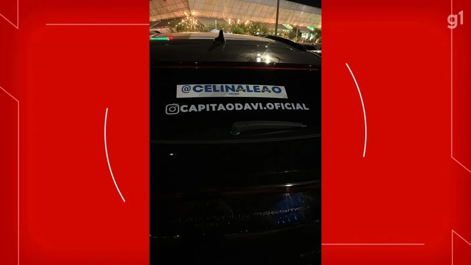 Veículos adesivados com nomes de Celina Leão e pré-candidato à Câmara sem autorização no DF