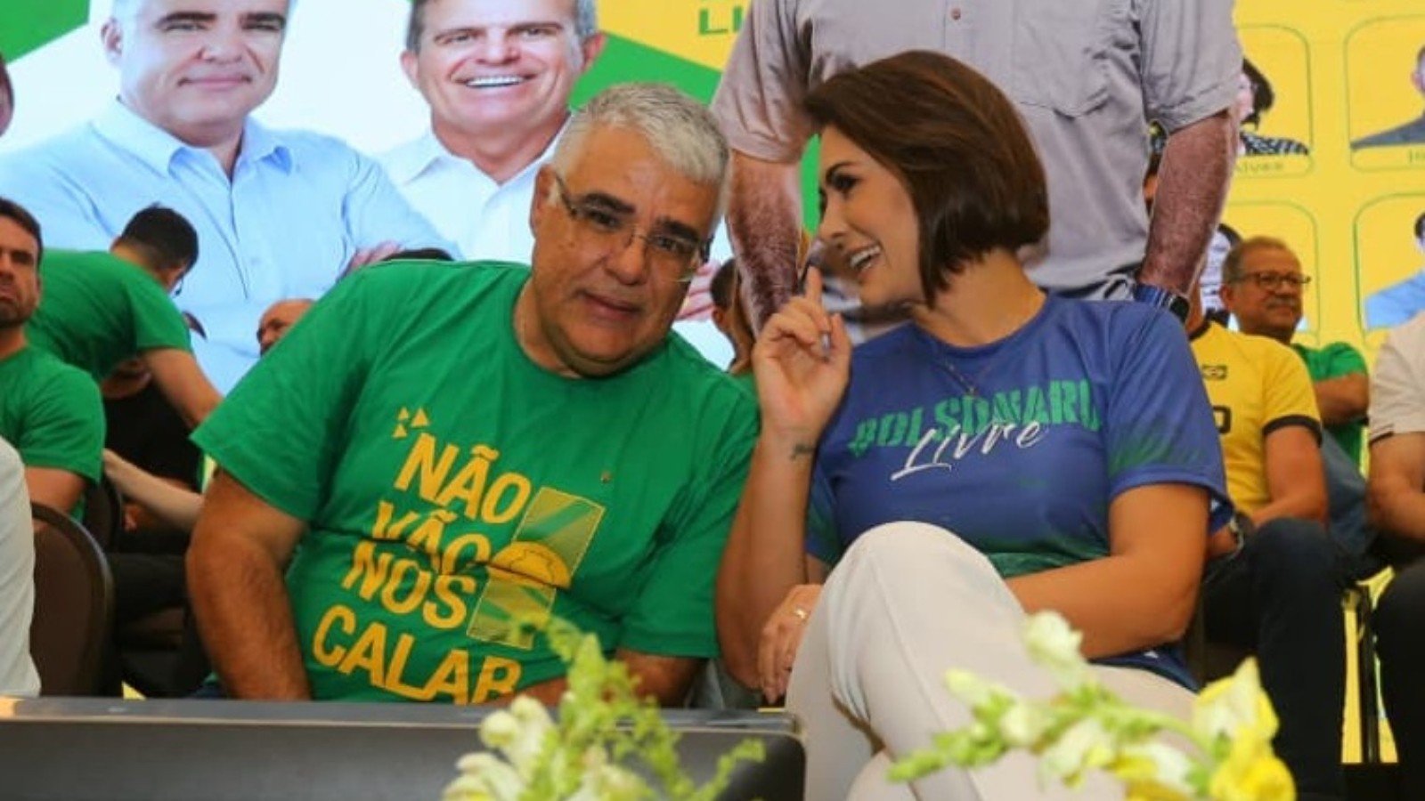 Eduardo Girão agradece apoio de Michelle Bolsonaro em disputa pelo governo do Ceará