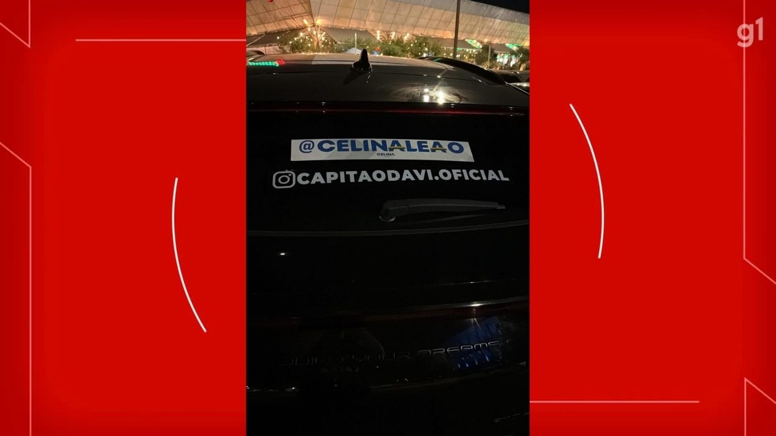 Veículos adesivados com nomes de Celina Leão e pré-candidato à Câmara sem autorização no DF