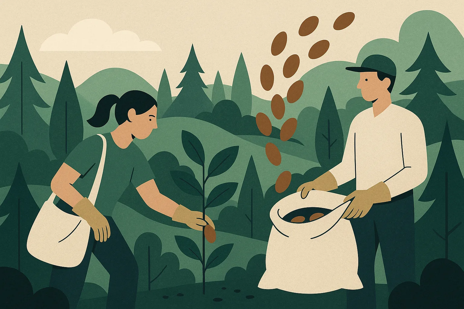 Voluntários ajudam a salvar a floresta atlântica da Escócia com a coleta de 11 milhões de sementes