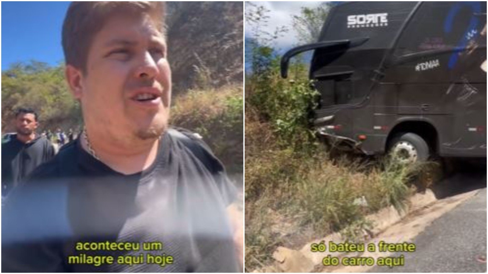 Kelvy Pablo celebra milagre após acidente com ônibus da banda no Ceará