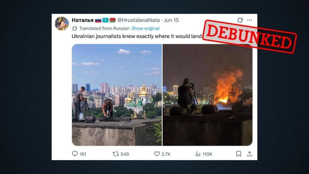 Contas pró-Rússia disseminam informações falsas sobre incêndio na catedral de Kyiv