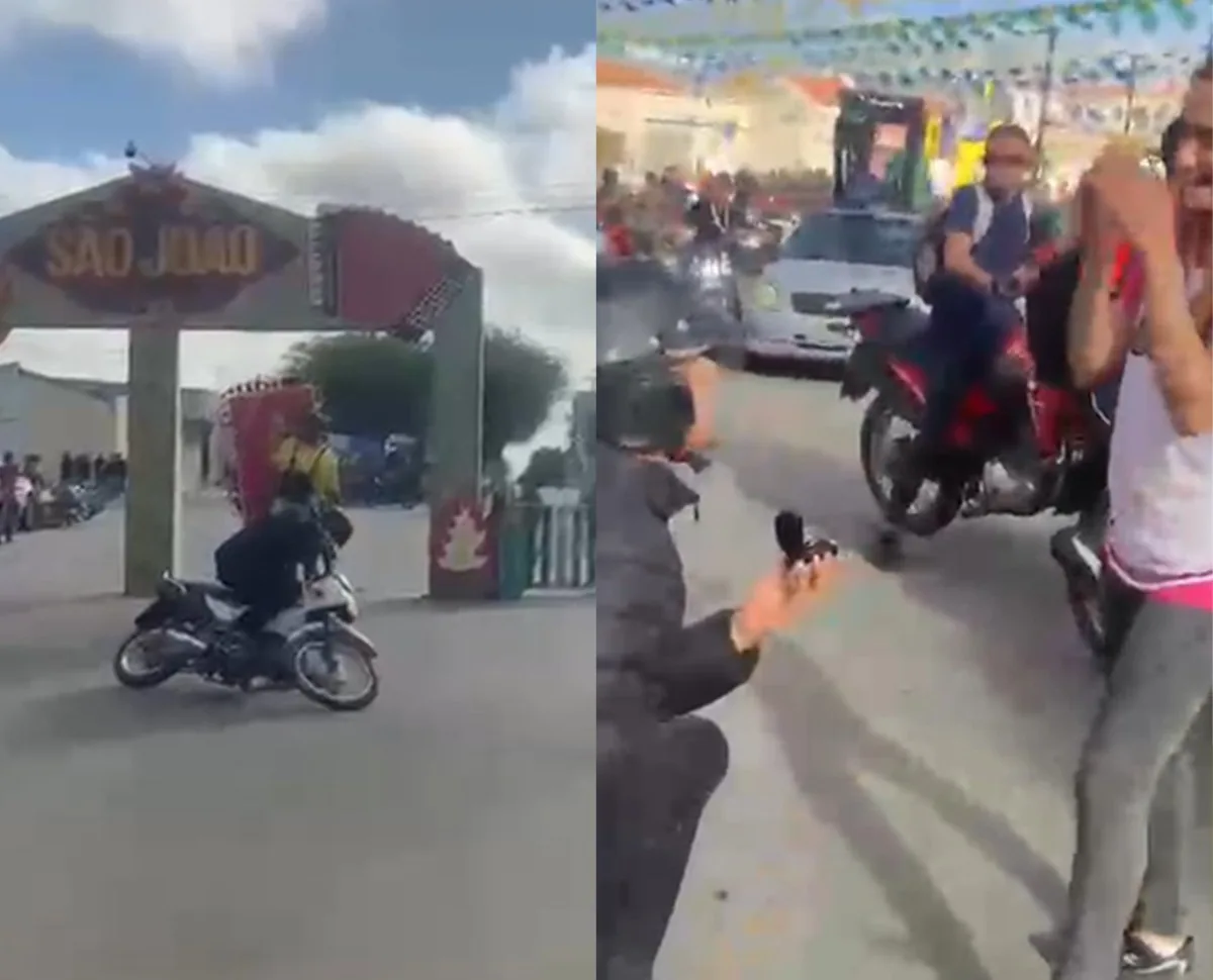 Homem simula acidente de moto para pedido de namoro em evento na PB