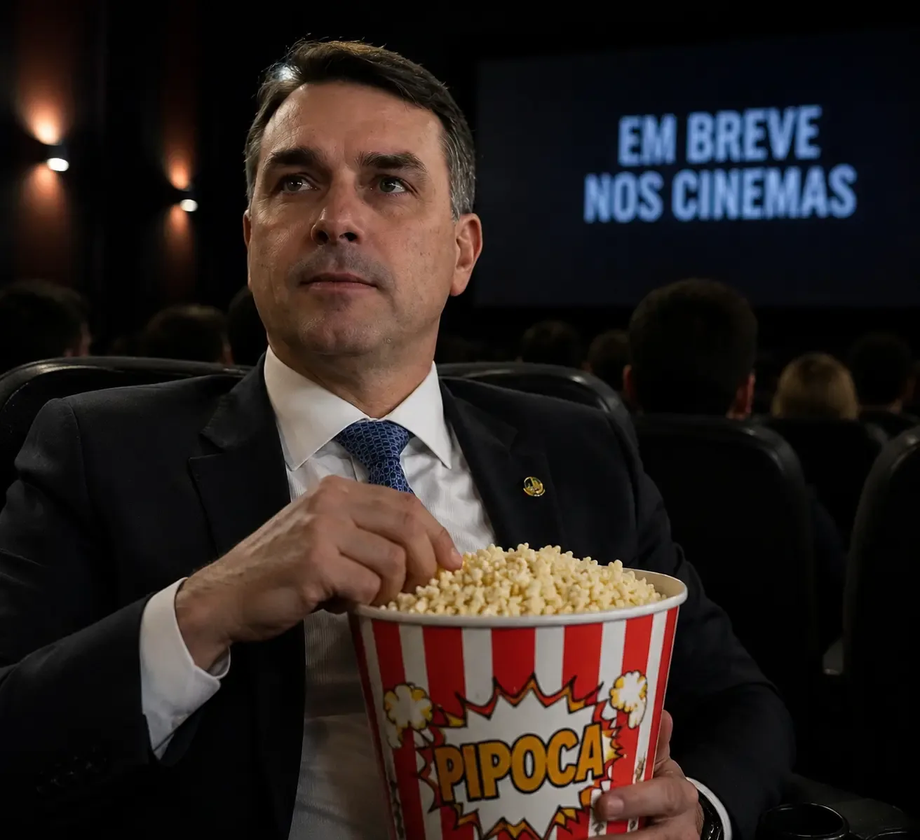 Moderação de Flávio Bolsonaro não durou nem os trailers do filme