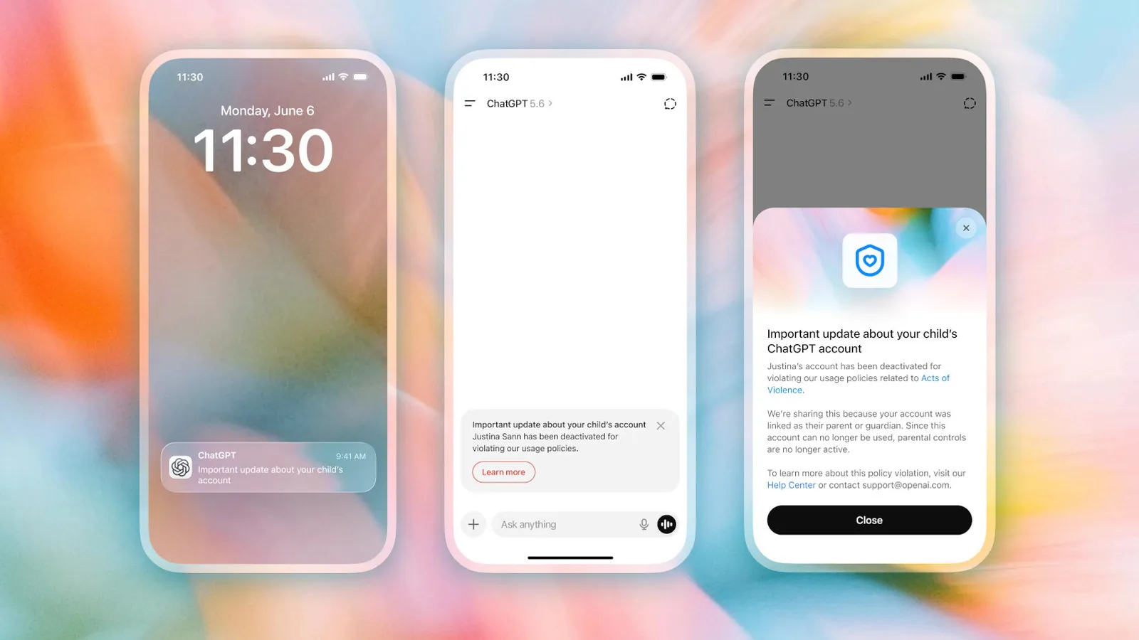 OpenAI começará a notificar pais se seus filhos forem banidos do ChatGPT