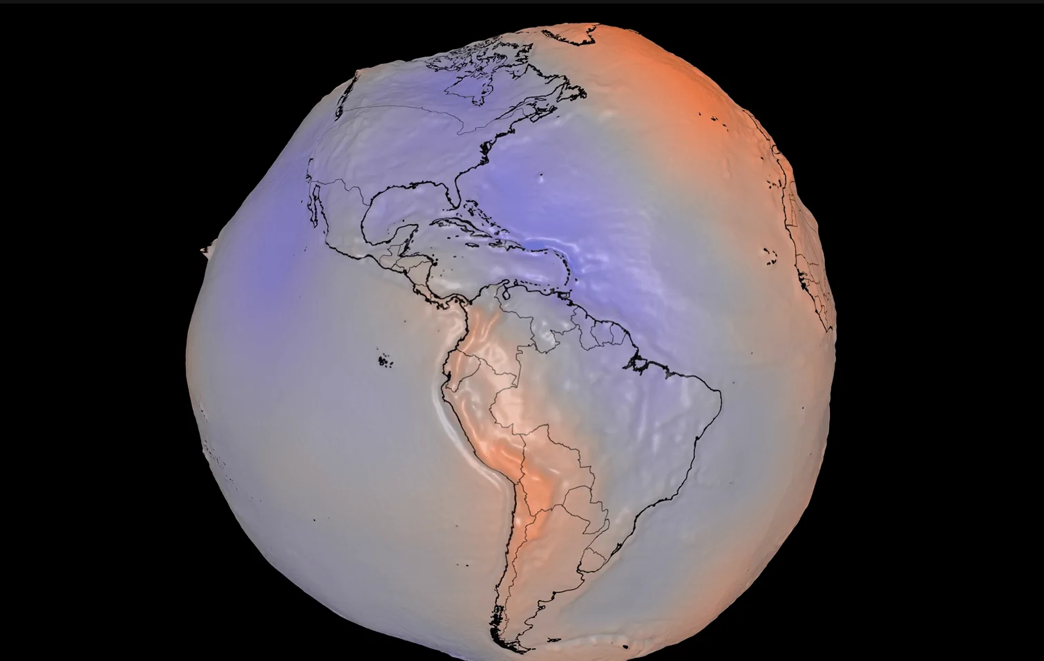 Novo modelo 3D da NASA revela a forma irregular da Terra