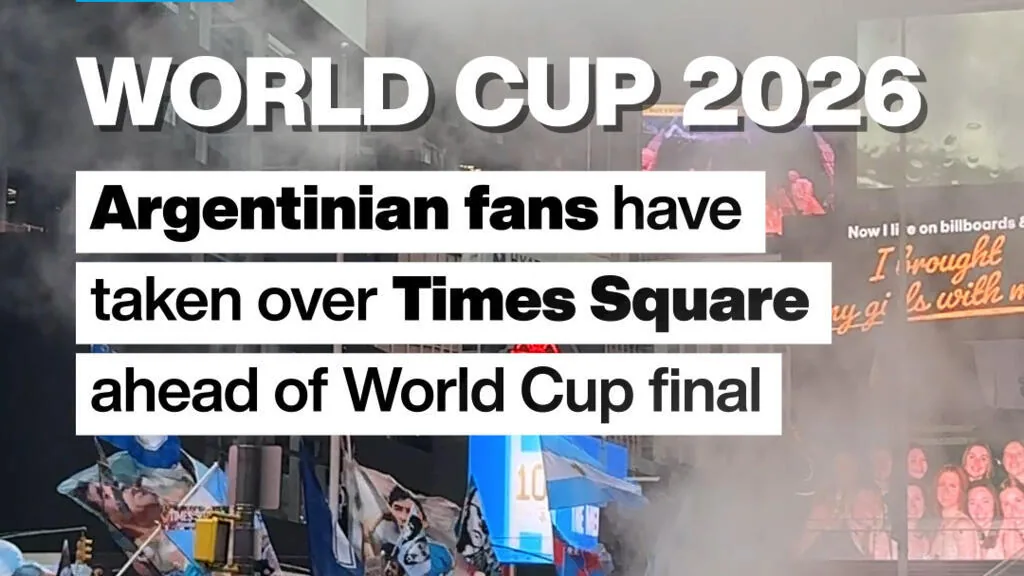 Copa do Mundo 2026: Torcedores argentinos dominam Times Square