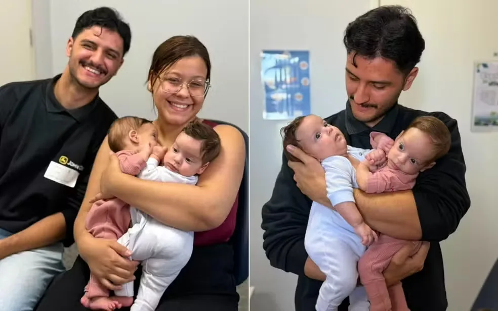 Gêmeas siamesas de São Paulo chegam a Goiânia para cirurgia de separação