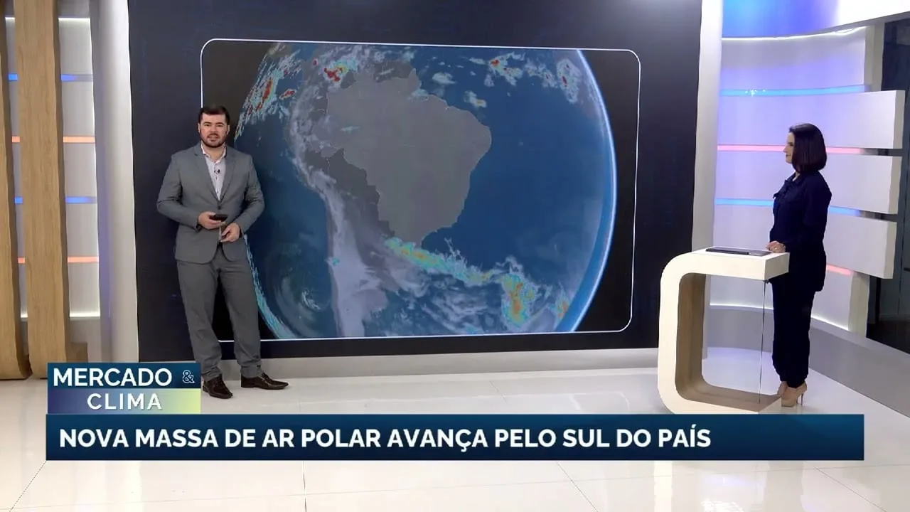 Massa de ar polar traz risco de geada e ciclone agita o litoral do Sul