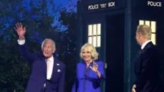 King's Tardis entrance as Commonwealth Games begin