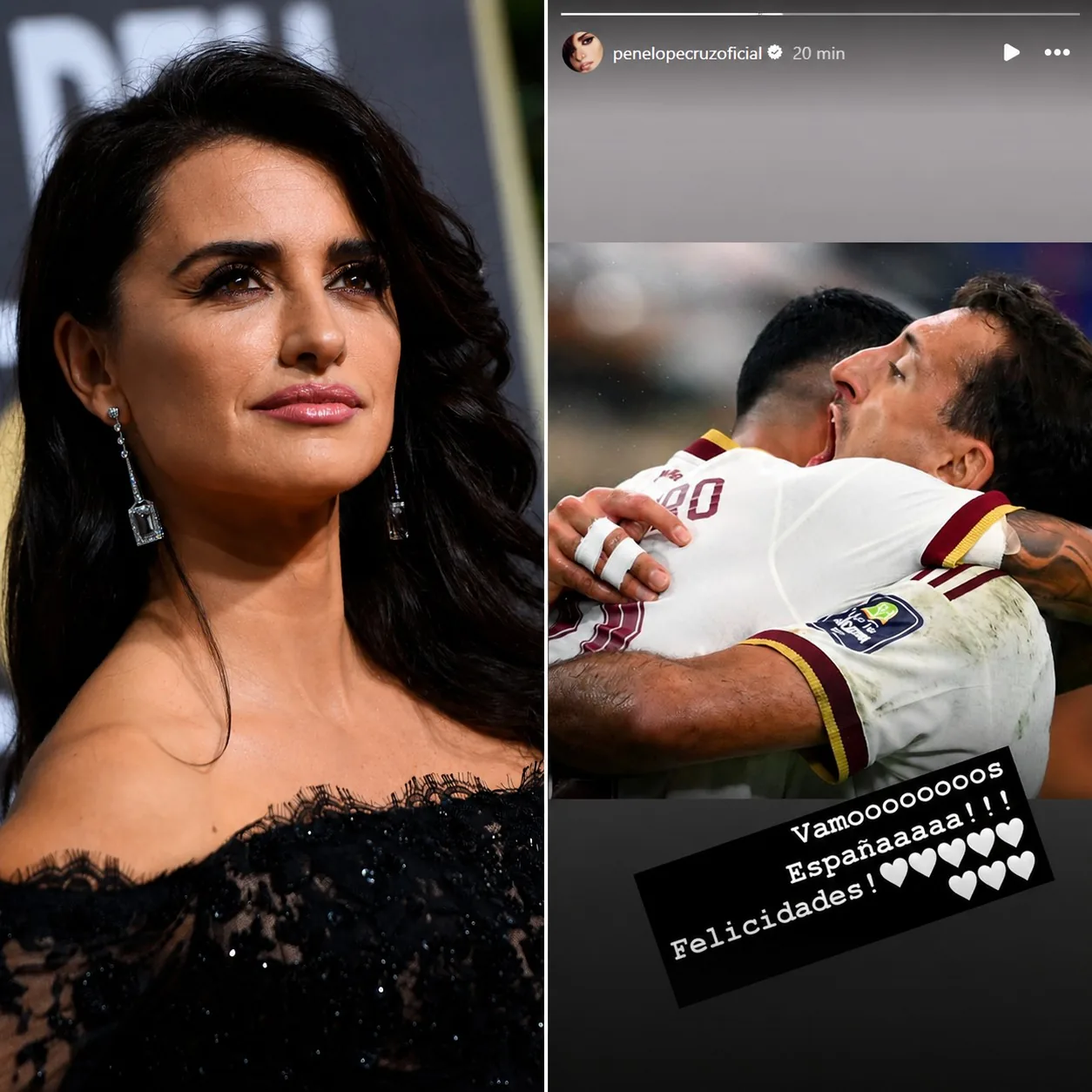Penélope Cruz celebra vitória da Espanha na Copa do Mundo 2026