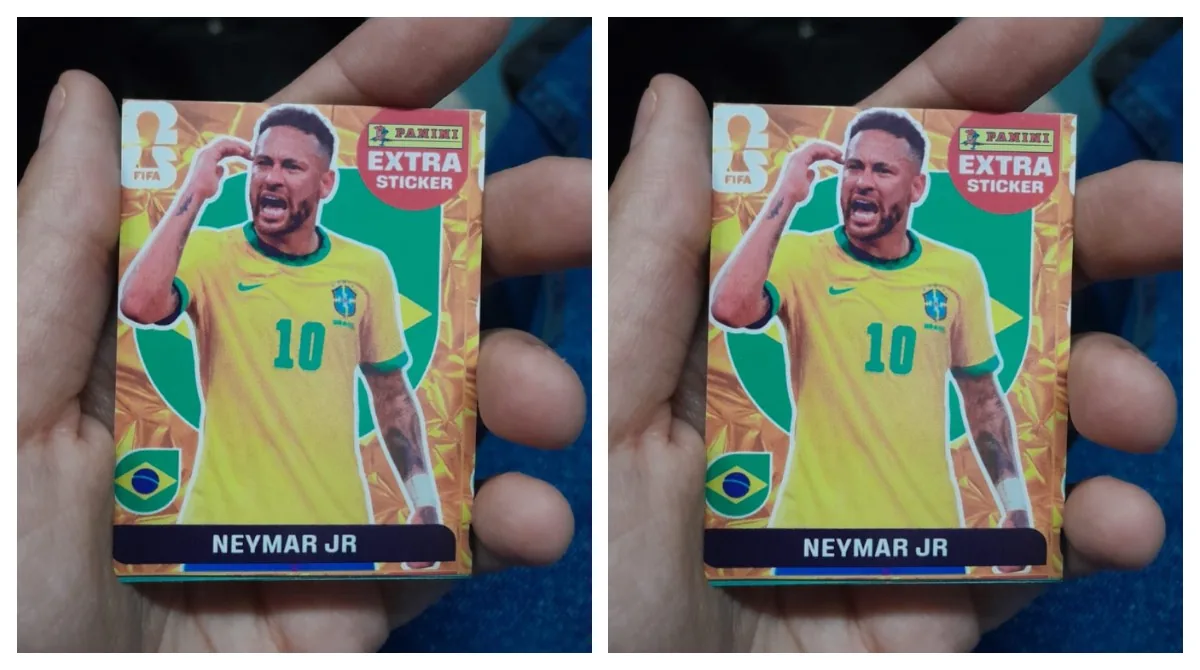 Passageira encontra figurinha falsa de Neymar em trem da CPTM