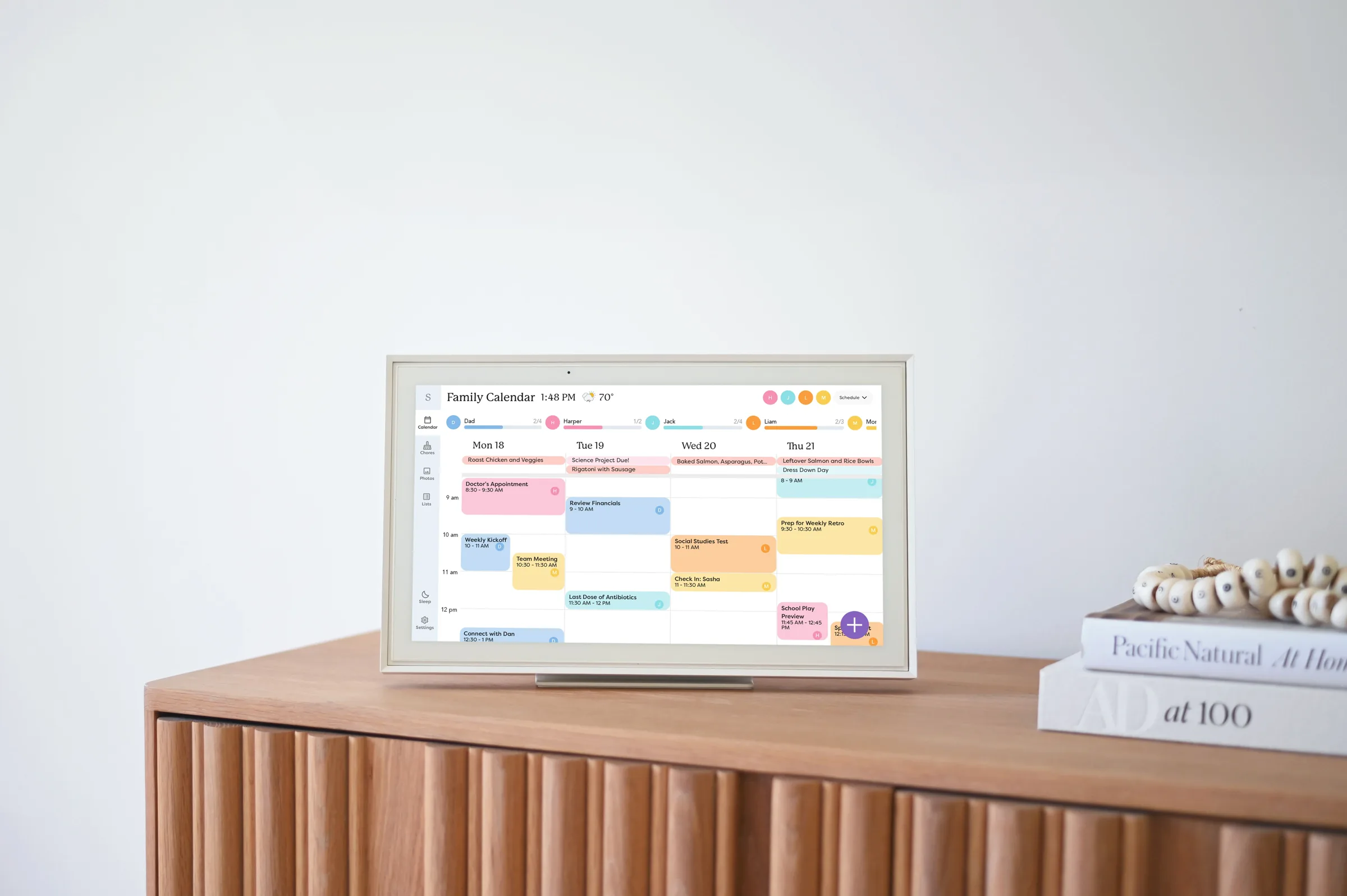 Calendário Touchscreen da Skylight Facilita Organização Familiar