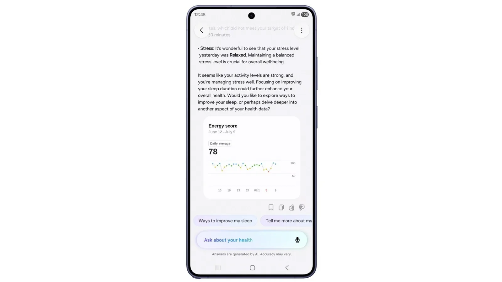 Samsung aims to help you make more sense of health data with a new AI-powered assistant