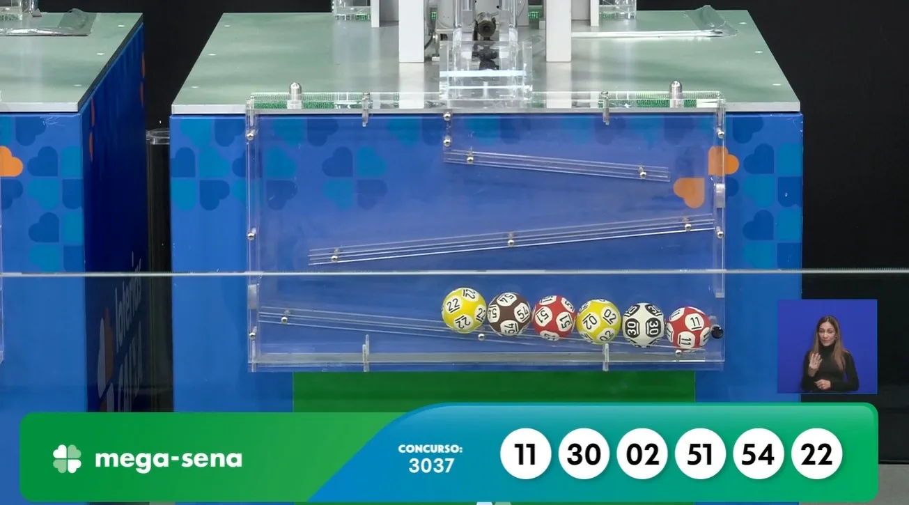 Mega-Sena, concurso 3037: números sorteados e prêmio acumulado