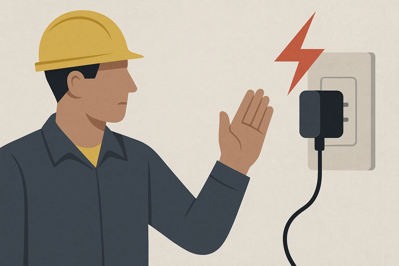 Eletricistas alertam sobre riscos de deixar carregador na tomada