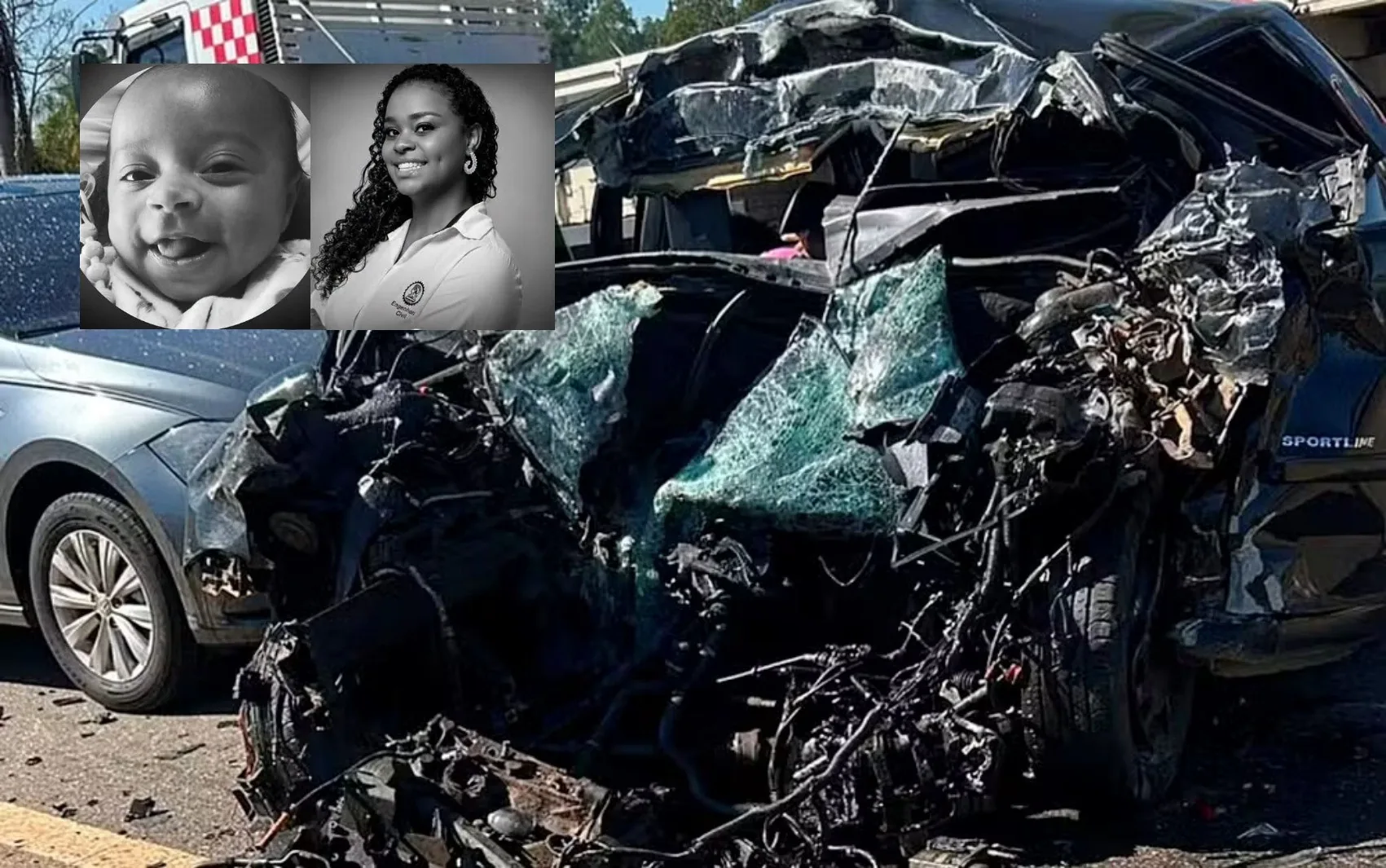 Bebê de 3 meses morre após acidente entre quatro veículos que matou a mãe na BR-265, em MG