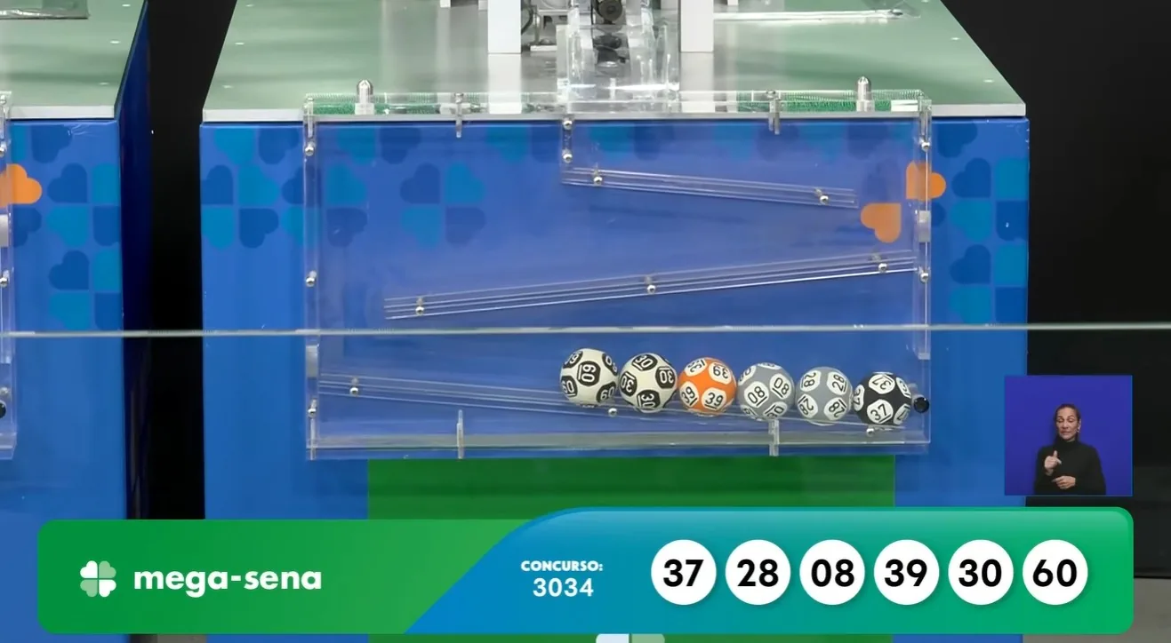 Mega-Sena, concurso 3034: confira os números sorteados