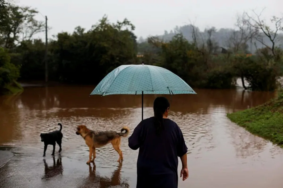 Temporais voltam a atingir o RS com previsão de granizo, vento acima de 90 km/h e até 200 mm de chuva em 48 horas