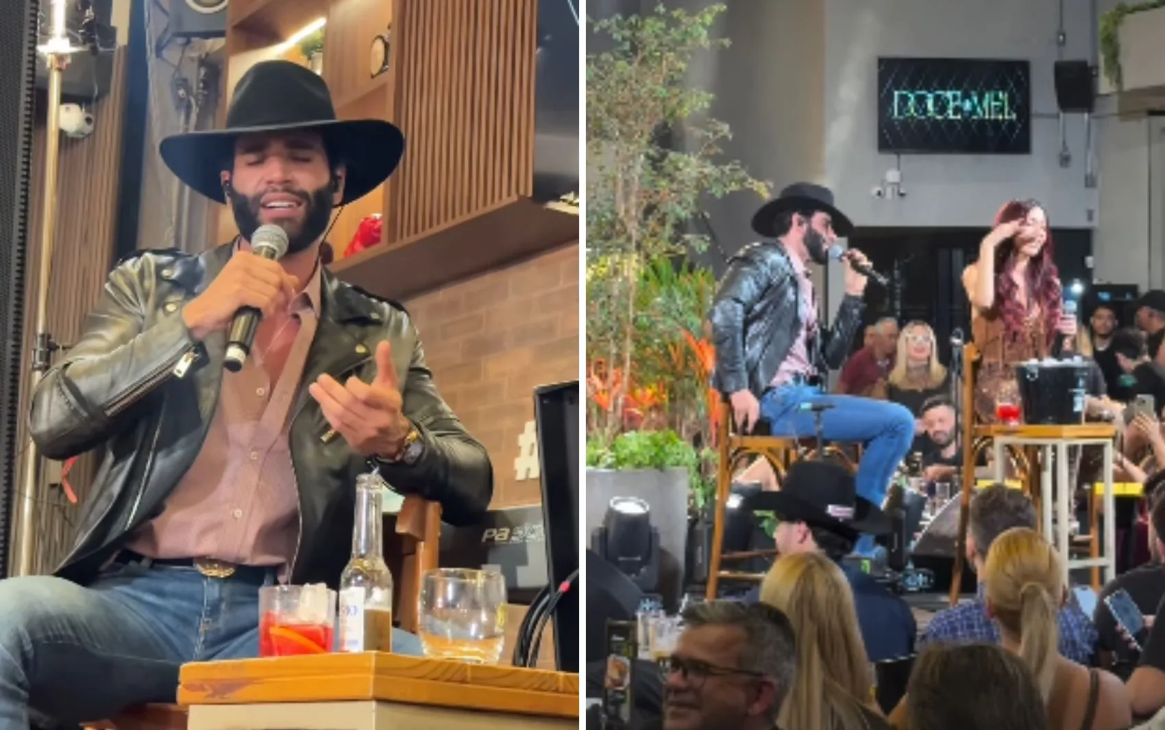 Gusttavo Lima faz show surpresa em bar de Goiânia com convidados especiais