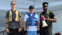 Rooney, Hart e Richards remam no Rio Hudson após desafio