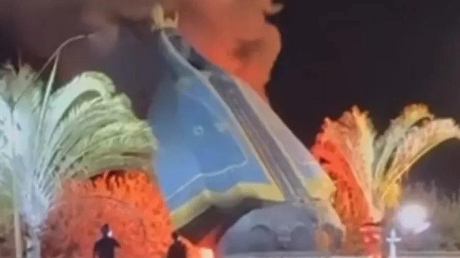 Incêndio destrói imagem de Nossa Senhora Aparecida em Nerópolis
