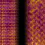 Striped or checkered? Magnetic field influences competing electronic patterns in a graphene-like quantum material