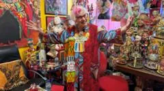 A artista de 85 anos que vive em sua própria instalação de arte