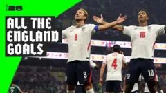 Gols da campanha da Inglaterra na Copa do Mundo de 2026 até agora