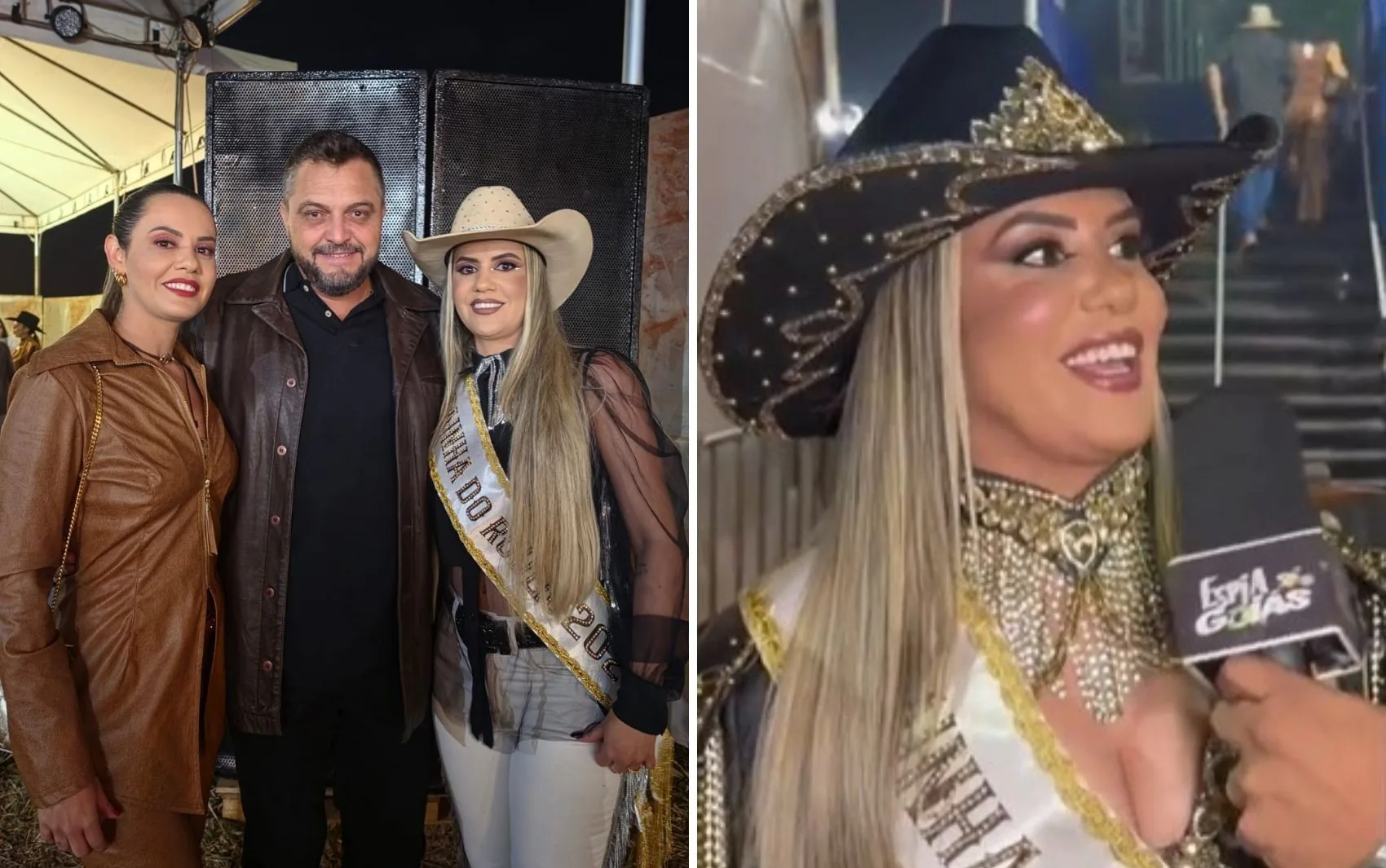 Trisal formado por rainha de rodeio, irmã gêmea e agricultor em Goiás