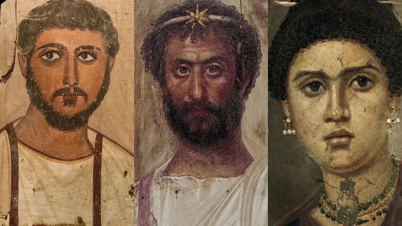 Egiptologistas exibem retratos funerários de Fayoum em Roma
