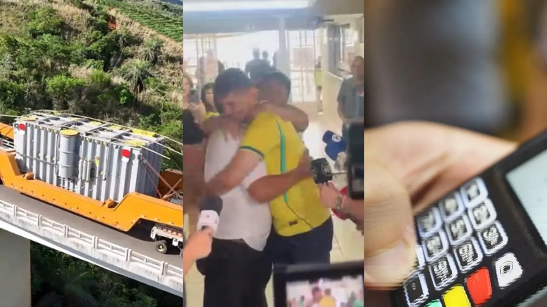 Você viu? Transformador de 520 toneladas, abraço entre apoiadores de Lula e Flávio e lista pede boicote de comércios