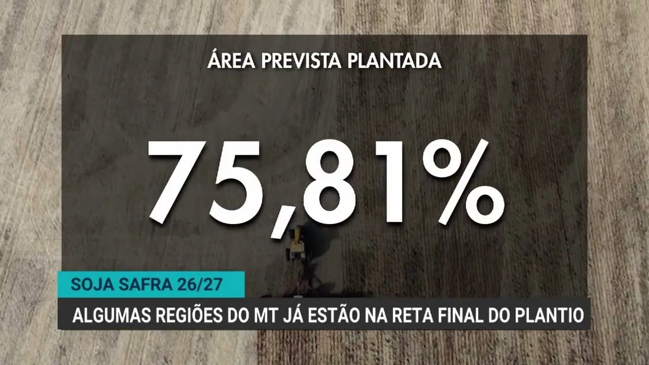 Plantio da soja 2026/27 avança em Mato Grosso
