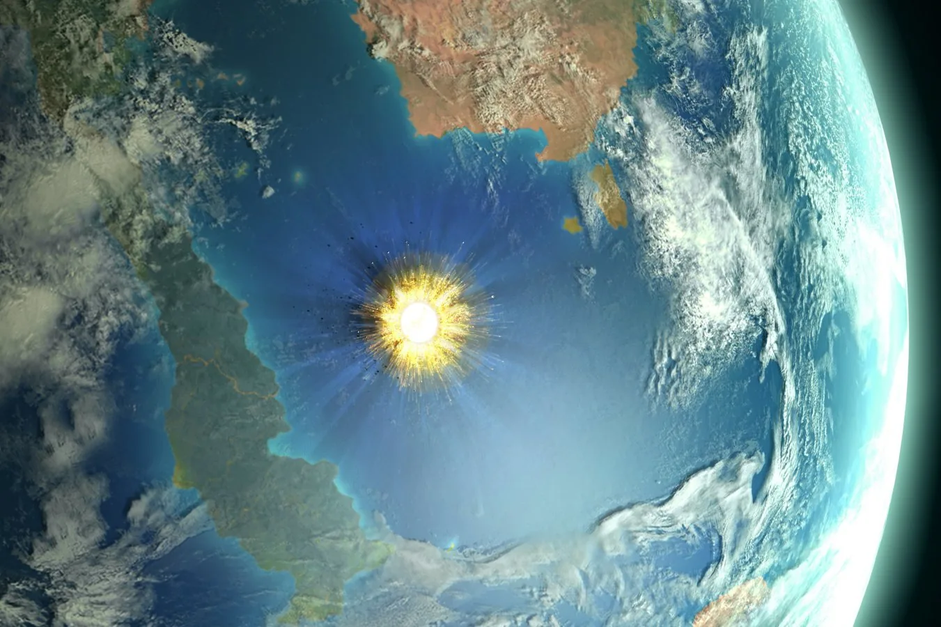 Impacto prolongado após impacto de asteroide