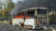 Ataque russo mata ao menos 30 pessoas em ônibus na Ucrânia