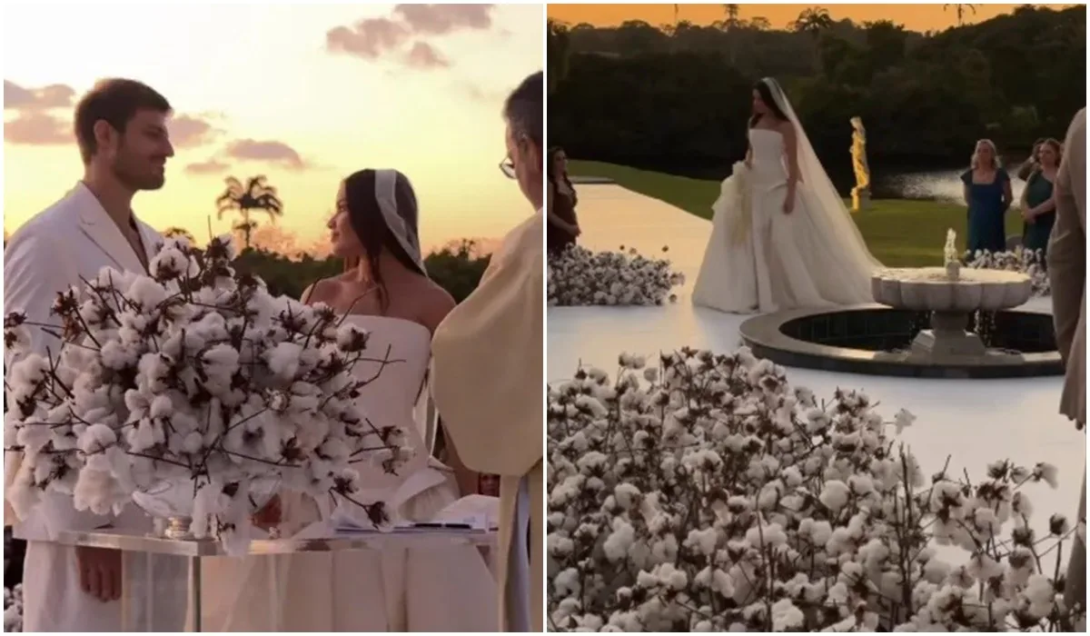 Algodão da Paraíba usado na decoração do casamento de Juliette